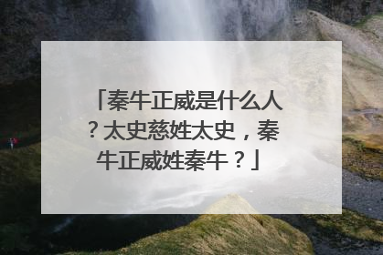 秦牛正威是什么人?太史慈姓太史,秦牛正威姓秦牛?