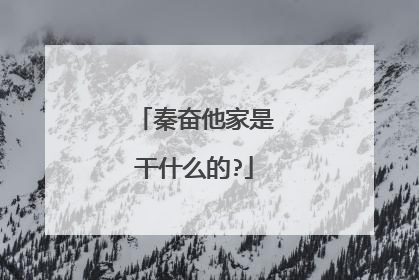 秦奋他家是干什么的?