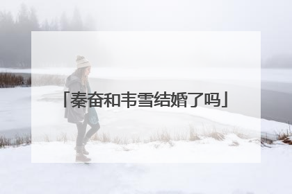 秦奋和韦雪结婚了吗