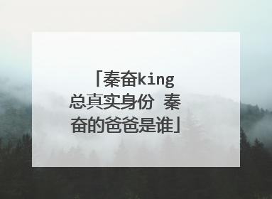秦奋king总真实身份 秦奋的爸爸是谁
