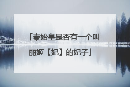 秦始皇是否有一个叫丽姬【妃】的妃子