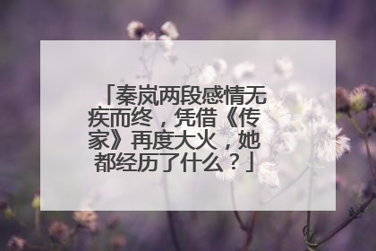 秦岚两段感情无疾而终,凭借《传家》再度大火,她都经历了什么?