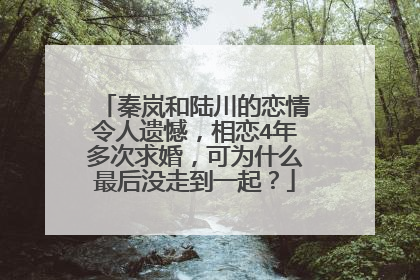 秦岚和陆川的恋情令人遗憾,相恋4年多次求婚,可为什么最后没走到一起?