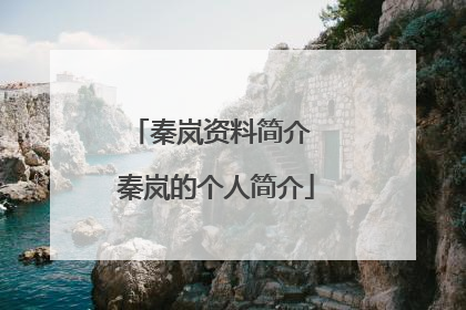 秦岚资料简介 秦岚的个人简介