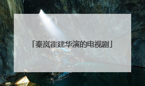 秦岚霍建华演的电视剧