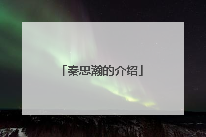 秦思瀚的介绍