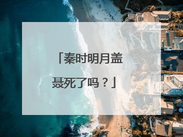秦时明月盖聂死了吗?