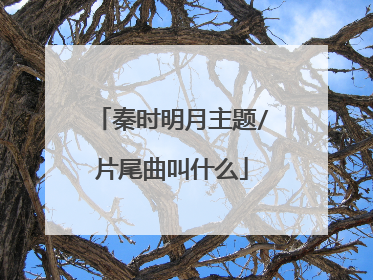 秦时明月主题/片尾曲叫什么