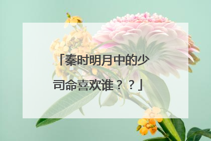 秦时明月中的少司命喜欢谁？？