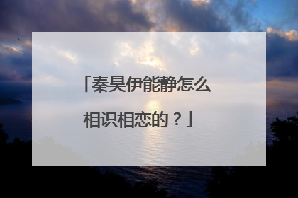 秦昊伊能静怎么相识相恋的？