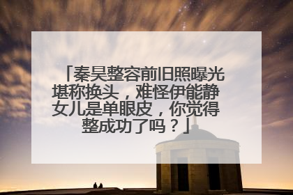 秦昊整容前旧照曝光堪称换头，难怪伊能静女儿是单眼皮，你觉得整成功了吗？