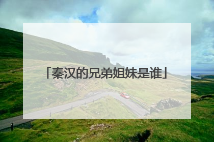 秦汉的兄弟姐妹是谁