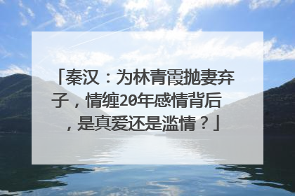 秦汉:为林青霞抛妻弃子,情缠20年感情背后,是真爱还是滥情?