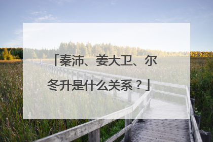 秦沛、姜大卫、尔冬升是什么关系？