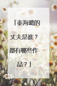 秦海璐的丈夫是谁?都有哪些作品?