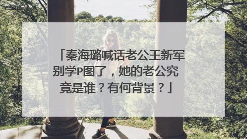 秦海璐喊话老公王新军别学P图了，她的老公究竟是谁？有何背景？