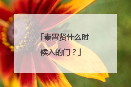 秦霄贤什么时候入的门？