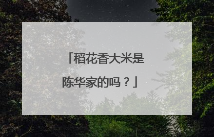 稻花香大米是陈华家的吗?