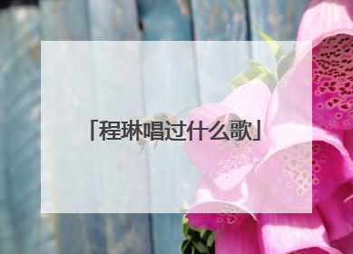 程琳唱过什么歌