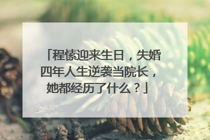 程愫迎来生日，失婚四年人生逆袭当院长，她都经历了什么？