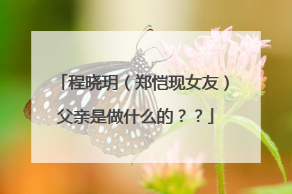 程晓玥（郑恺现女友）父亲是做什么的？？