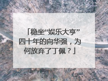 稳坐“娱乐大亨”四十年的向华强,为何放弃了丁佩?