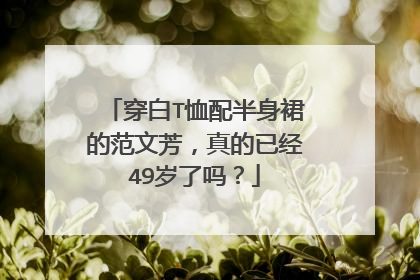 穿白T恤配半身裙的范文芳，真的已经49岁了吗？