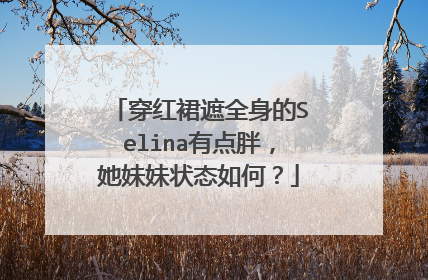 穿红裙遮全身的Selina有点胖,她妹妹状态如何?