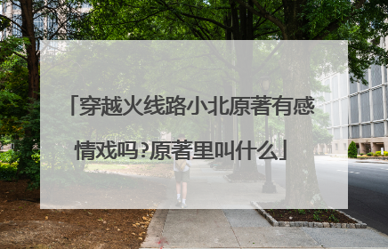 穿越火线路小北原著有感情戏吗?原著里叫什么