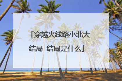 穿越火线路小北大结局 结局是什么