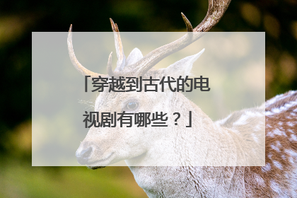 穿越到古代的电视剧有哪些?