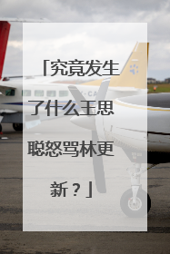 究竟发生了什么王思聪怒骂林更新?