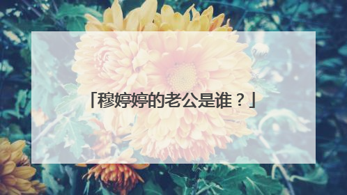 穆婷婷的老公是谁？