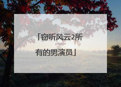 窃听风云2所有的男演员