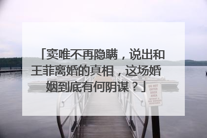窦唯不再隐瞒，说出和王菲离婚的真相，这场婚姻到底有何阴谋？