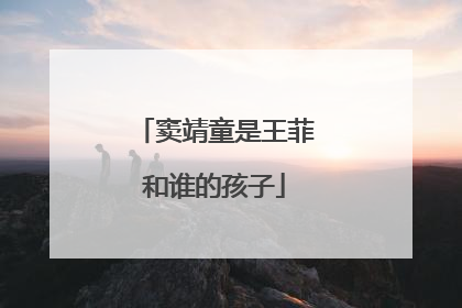 窦靖童是王菲和谁的孩子