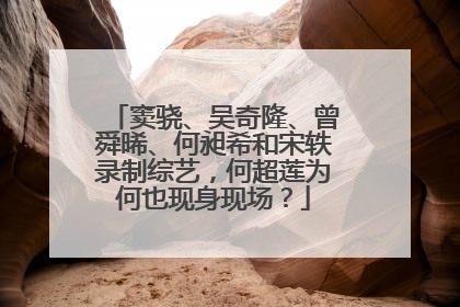 窦骁、吴奇隆、曾舜晞、何昶希和宋轶录制综艺，何超莲为何也现身现场？