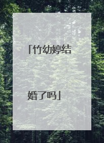 竹幼婷结婚了吗