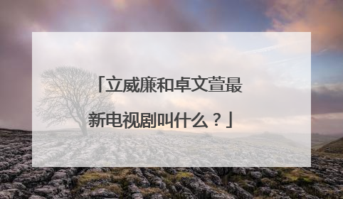 立威廉和卓文萱最新电视剧叫什么？