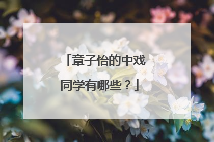 章子怡的中戏同学有哪些？