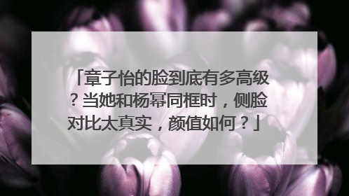 章子怡的脸到底有多高级?当她和杨幂同框时,侧脸对比太真实,颜值如何?