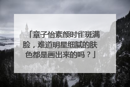 章子怡素颜时雀斑满脸,难道明星细腻的肤色都是画出来的吗?