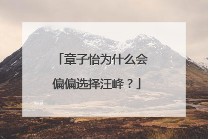 章子怡为什么会偏偏选择汪峰？