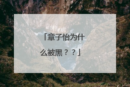 章子怡为什么被黑？？