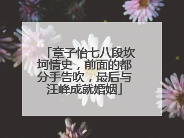 章子怡七八段坎坷情史，前面的都分手告吹，最后与汪峰成就婚姻