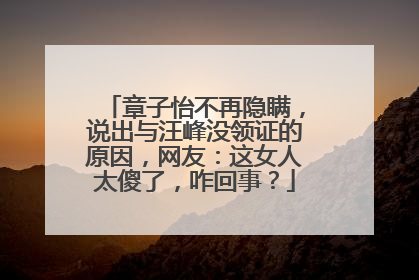 章子怡不再隐瞒，说出与汪峰没领证的原因，网友：这女人太傻了，咋回事？