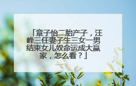 章子怡二胎产子，汪峰三任妻子生三女一男结束女儿奴命运成大赢家，怎么看？