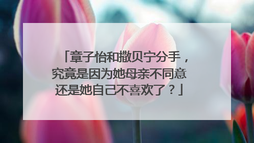 章子怡和撒贝宁分手，究竟是因为她母亲不同意还是她自己不喜欢了？