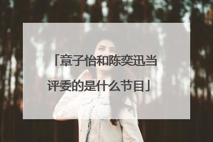 章子怡和陈奕迅当评委的是什么节目