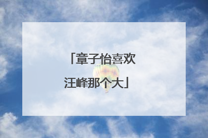 章子怡喜欢汪峰那个大